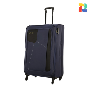 Skybags Rubik 78cm Large 4-Wheel Soft Trolley Suitcase – Blue, Polyester